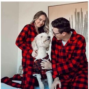 Wondershop Red Black Buffalo Plaid Flannel Pajama Set Shirt Pants Button  3XL